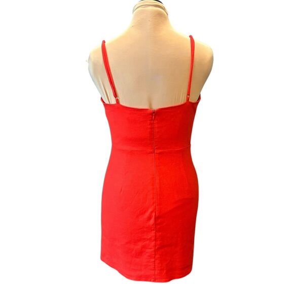 Lovers + Friends Wendy Mini Dress Size S Revolve Red Cocktail Linen Blend Sexy - Picture 5 of 9